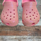 Crocs Pink Sparkle Shoes - Size 9 Kids (See Notes)