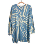 Peach Love Blue/White Tie Dye Sweatshirt Dress NWT- Size M (see notes)