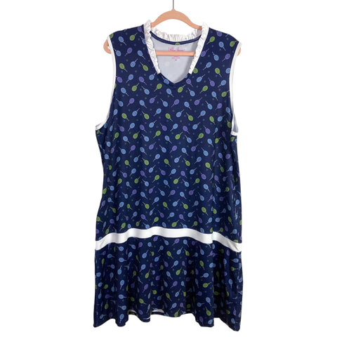 Lilly Pulitzer x Lillie Green Tennis Racket Print Tank Dress- Size 2X