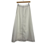 Caara Off White Linen Navy Trim Skirt- Size XS (see notes)