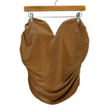 Express Tan Body Contour Velvet Cowl Neck Corset Top - Size XL (Sold Out Online!)