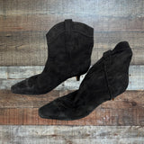 Sam Edelman Black Suede Leather Booties- Size 11 (see notes)