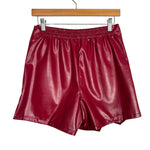 Grace Karin Maroon Faux Leather Skort NWT- Size S