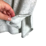 Lou & Grey Heathered Grey Fleece Lined Side Slit Top- Size L/XL