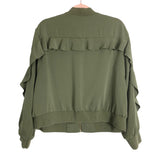 Who What Wear Olive Ruffle Jacket- Size 1X (see notes)