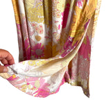 H&M Orange Yellow and Pink Floral Side Slit Dress- Size XL