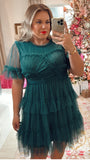 Ivy City Co Emerald Green Whimsical Tulle Dress - Size XXL (Sold Out Online!)