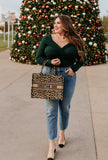 Free People Forest Green Top - Size XL (Sold Out Online!)