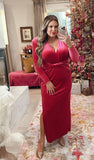 ELOQUII Pink Velvet Fitted Maxi Dress - Size 14 (Sold Out Online!)