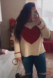 Show Me Your Mumu Cream/Red Heart Sweater - Size XL (Sold Out Online!)