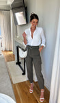 Express Olive Green Belted Cargo Pants - Size 4R (Inseam 26")