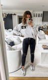 Jerzees Grey VD Patch Crewneck Sweatshirt - Size M