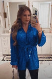 River Island London Royal Blue Sequin Romper - Size 18 (Sold Out Online!)