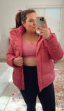 Lululemon Dusty Rose Wunder Puff Hooded Jacket - Size 12