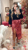 ELOQUII Pink Sequin Skirt - Size 14 (Sold Out Online!)