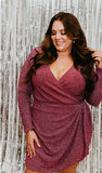 Show Me Your Mumu Dark Pink Shimmer Dress - Size XXL
