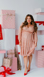 In Loom Dusty Pink Sequin Wrap Dress - Size XL (Sold Out Online!)