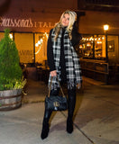 Abercrombie & Fitch Black/White Plaid Scarf