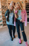 Free People Pink Washed Denim Jacket - Size L