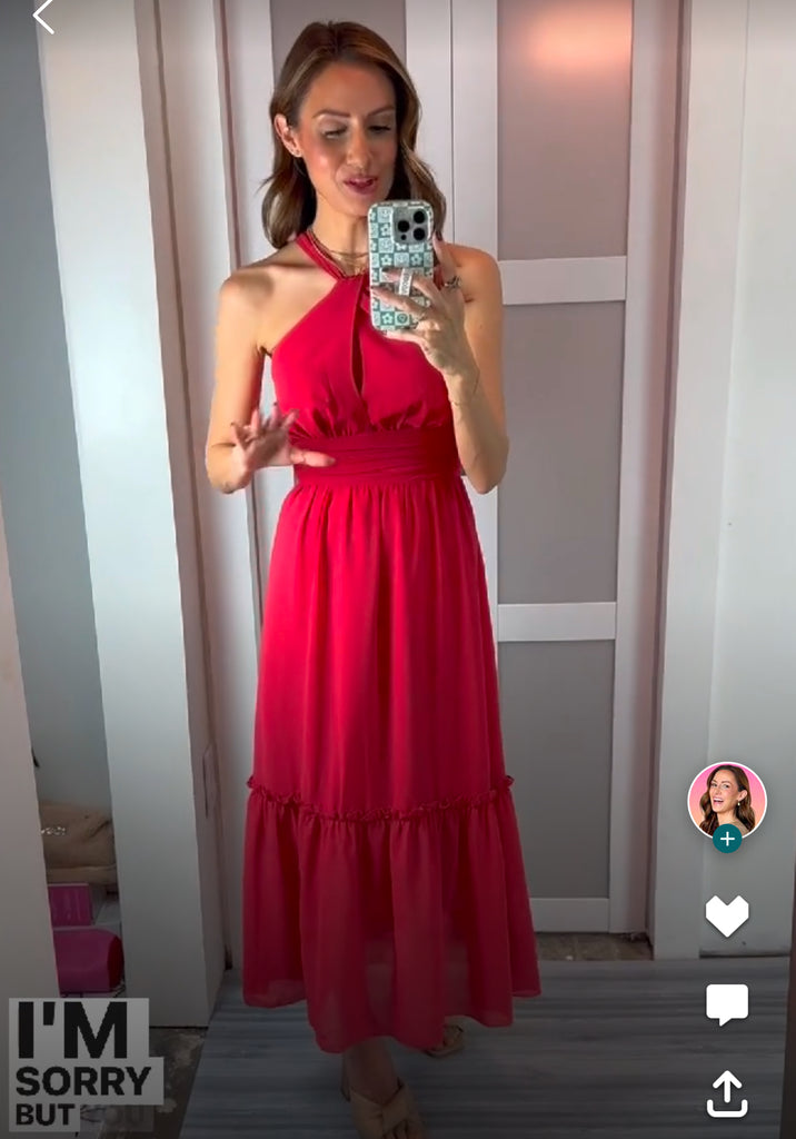 Grace Karin Red Halter Dress NWT - Size S (Sold Out Online) The Saved Collection Grace Karin Red Halter Dress NWT - Size S (Sold Out Online) The Saved Collection