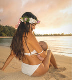 Aerie White Knit Overlay Bikini Bottoms- Size S (see notes)