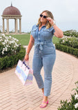 Good American Curvy Denim Jumpsuit - Size 4 (Sold Out Online!)