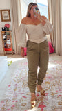 River Island Beige Satin Bardot Corset Top - Size 18 (Sold Out Online!)