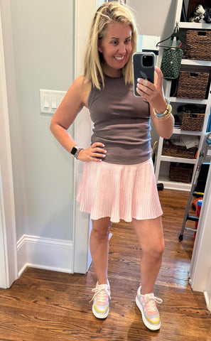 Lululemon Light Pink Pleated Skort - Size 10
