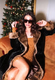 House Of Harlow 1960 Camel Checker Print Dress - Size S