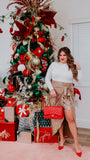 Show Me Your Mumu Gold Shimmer Skirt - Size XXL (Sold Out Online!)
