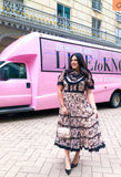 Kate Spade New York Madison Ave Pink/Black Floral Lace Dress - Size 14 (See Notes)