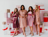 In Loom Pink Velvet Mock Neck Dress - Size XL (Sold Out Online!)