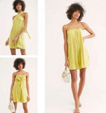 Free People Beach Yellow Redondo Romper - Size S (Sold Out Online!)