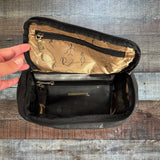 World Hopper Black Toiletry Bag with Zipper Pouch NWOT