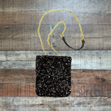 Bloc Bags Black Sequin Gold Chain Crossbody- LIKE NEW