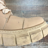Alohas Tan Leather Chunky Boots- Size 38 (see notes)