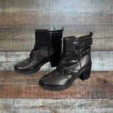 Marc Fisher Black Leather Boots- Size 7.5 (see notes)