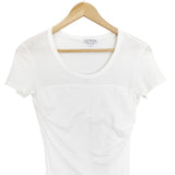 Standard James Perse White Ruched Sides Dress- Size 1