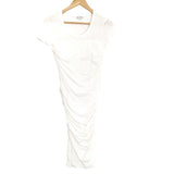 Standard James Perse White Ruched Sides Dress- Size 1