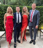 Solace London Red Strapless Thalia Midi Dress- Size 2 (sold out online)