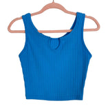 No Brand Blue Ribbed Drawstring Lounge Pants Set- Size S (sold as set)