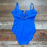 Michael Kors Blue Front Lace Up One Piece- size 14