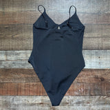 Madison LeCroy x Beach Riot Black with Rhinestone Bow One Piece- Size XL