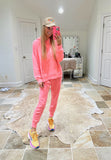Aerie Faded Pink Distressed Hooded Sweatshirt- Size M (see notes)