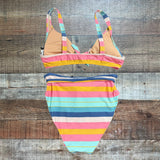 J Crew Striped Bikini Top- Size L (TOP ONLY, we have matching bottoms)