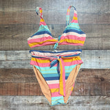 J Crew Striped Bikini Top- Size L (TOP ONLY, we have matching bottoms)