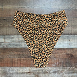 Aerie Animal Print High Cut Cheeky Bikini Bottoms- Size L