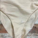 Citrine Cream Textured Ruffle Bikini Bottoms- Size XL (BOTTOMS ONLY, see notes)
