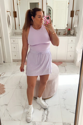 All in Motion Light Purple with Built-In Sports Bra Tank- Size ~L (no size tag, sold out online, we have matching skirt)