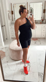 YBP SculptLUX Black One Shoulder Athletic Onesie- Size XL (sold out online)
